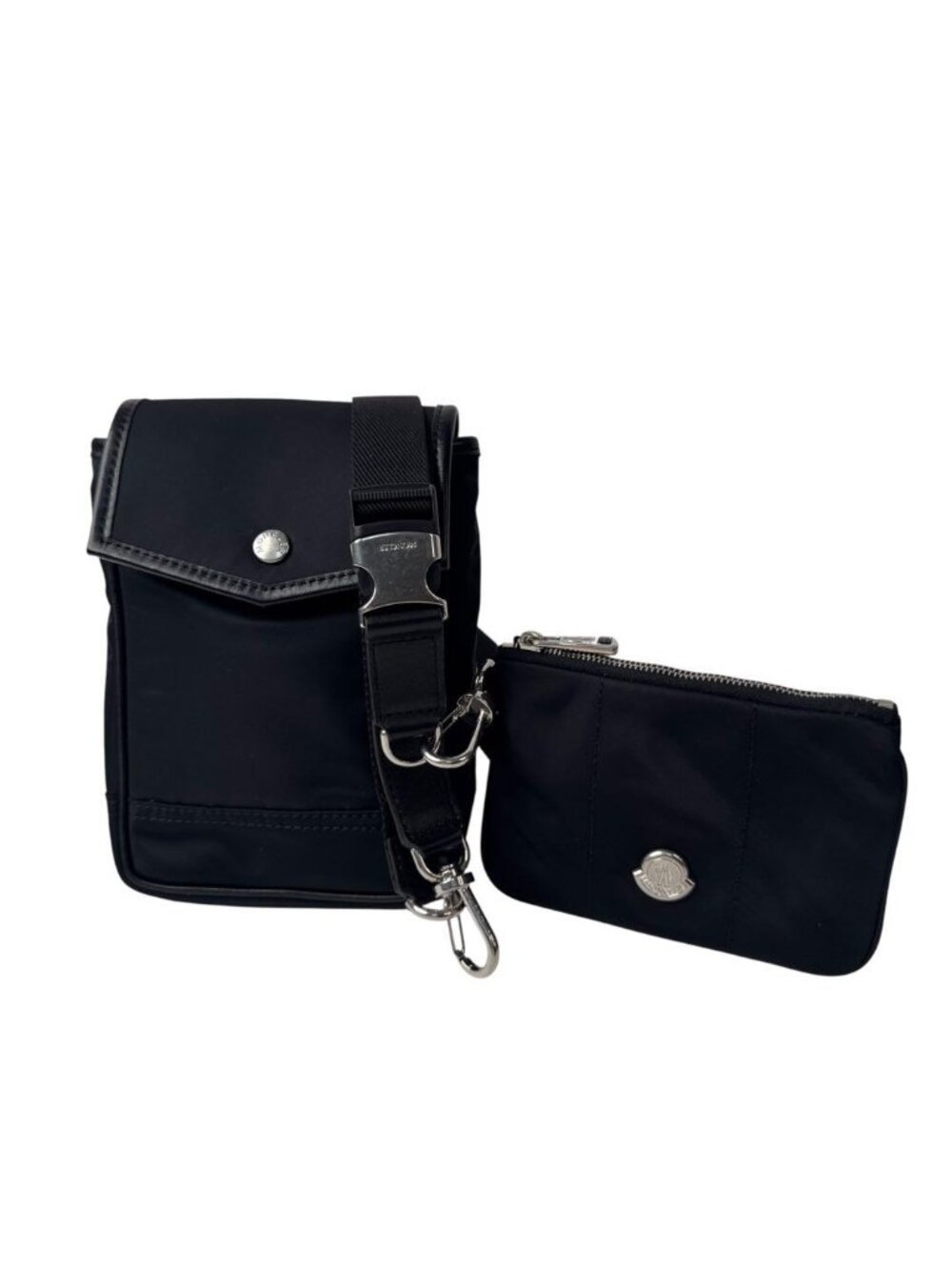Moncler Mini Shoulder Belt Bag with Coin Purse Black